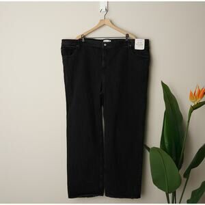 Abercrombie & Fitch The '90s Relaxed Jean High Rise Jeans Black Denim Ripped NWT